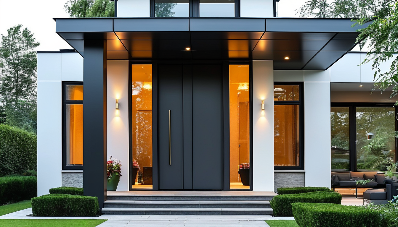 Insulated Aluminum Front Door For Luxury Home Renovations