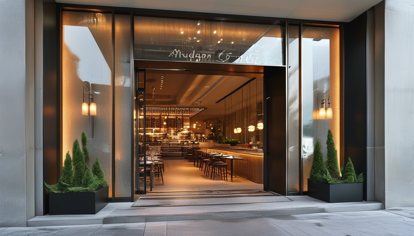 Modern Luxury Entry Door For Restaurants & Cafes