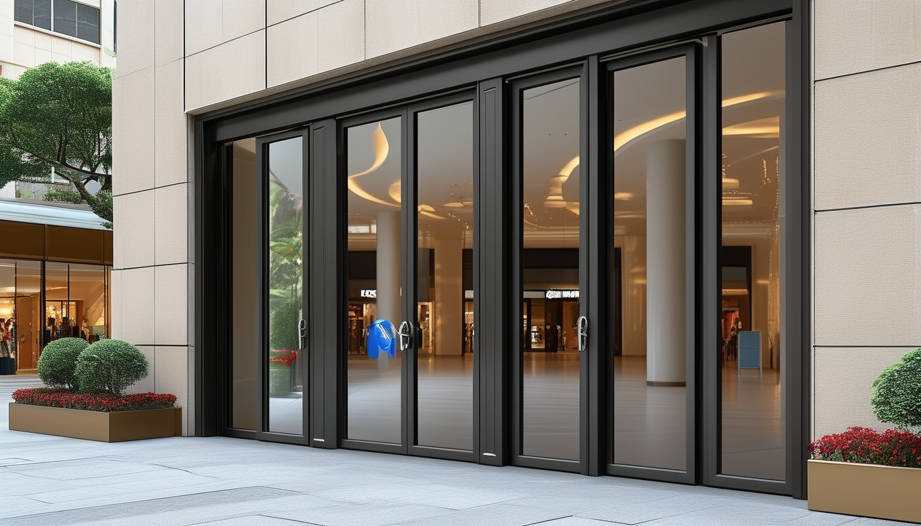 Aluminum Security Door For Shopping Centers