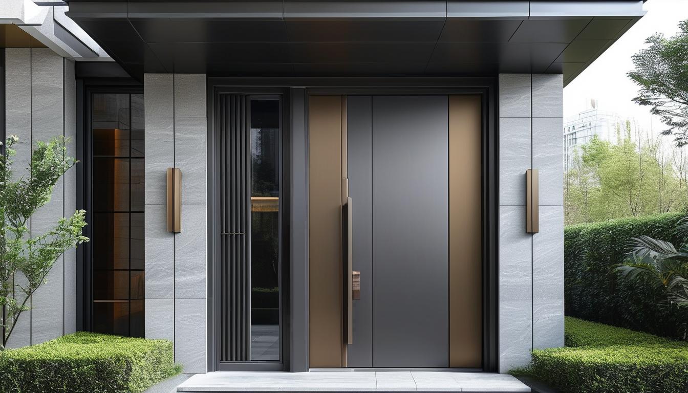 Modern Aluminum Entry Door For Residential Development Projects