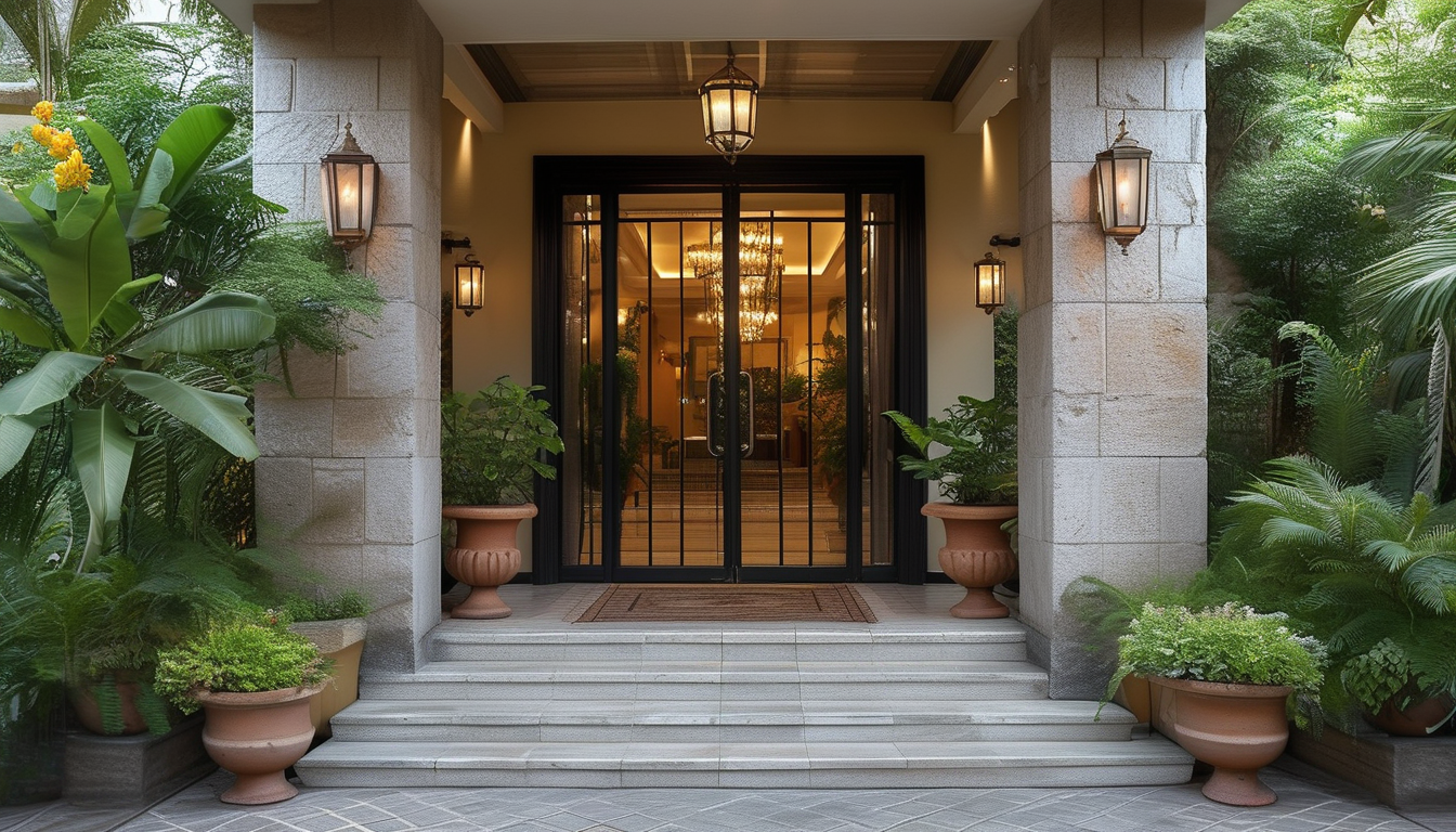 Wind Resistant Entry Door For Boutique Hotels