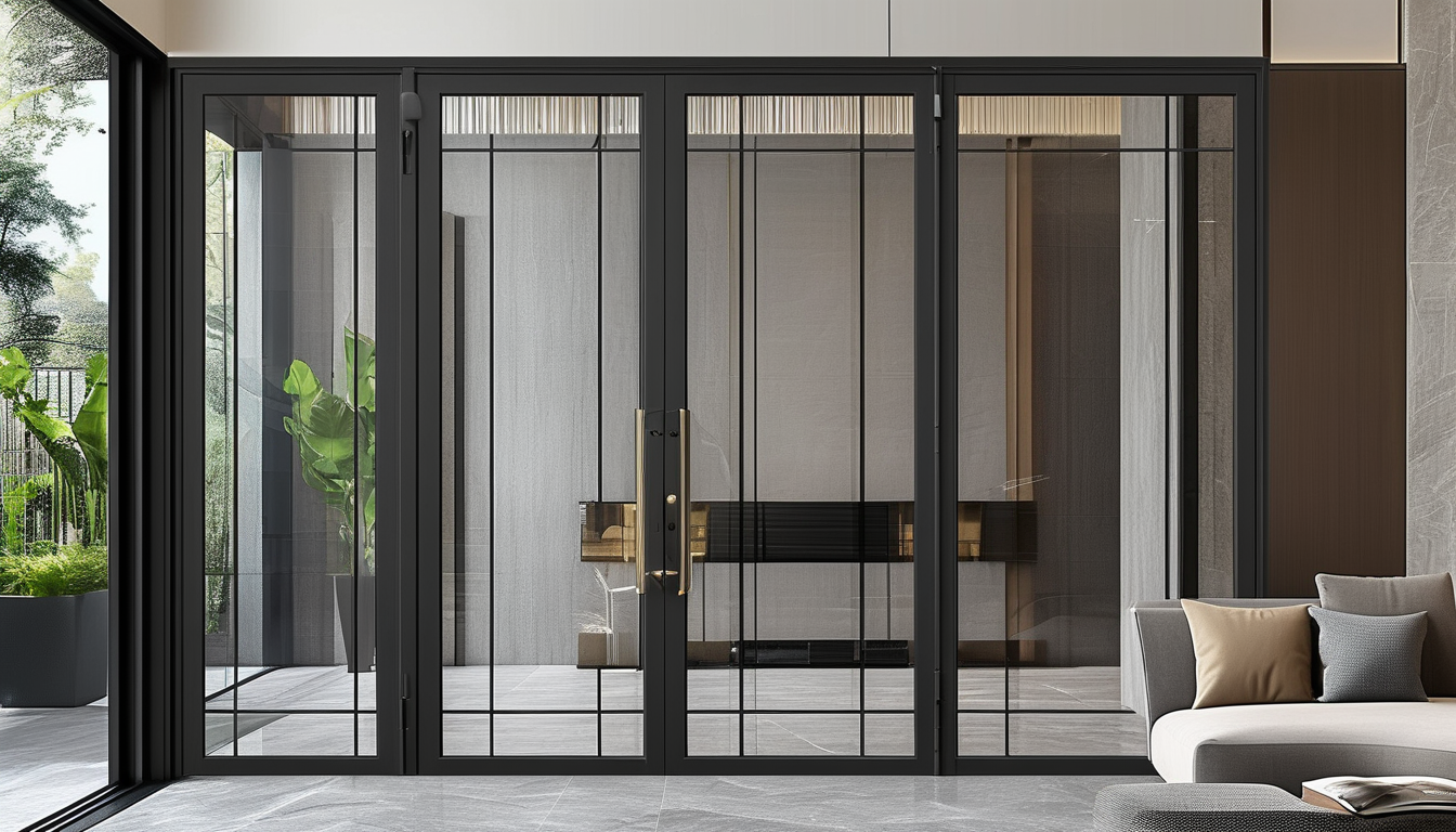 Aluminum Glass Entry Door For Interior Design Projects