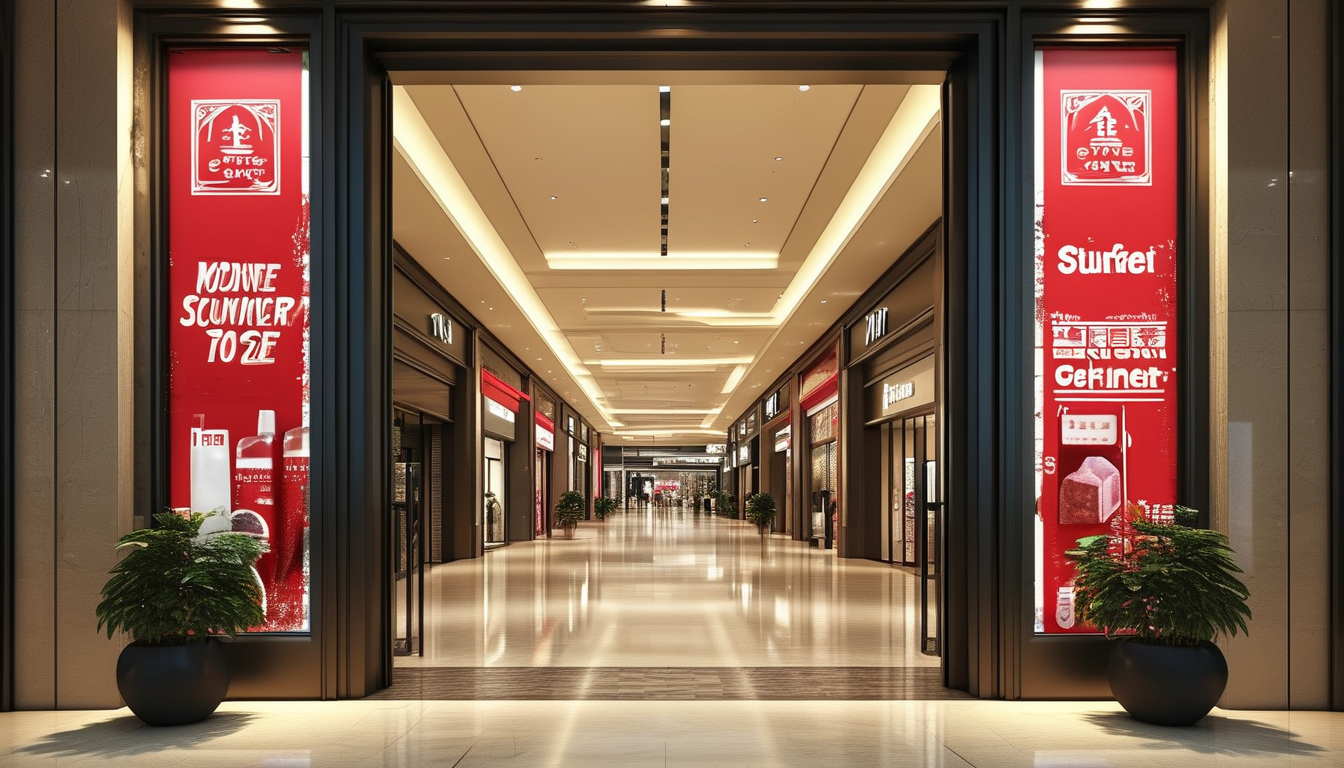Security Front Door For Shopping Centers