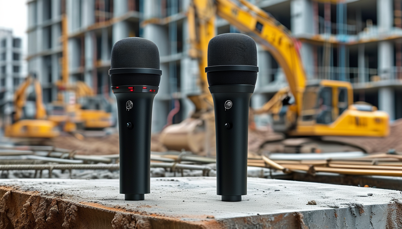 Acoustic Microphone For Construction Site Environmental Noise And Vibration Assessment