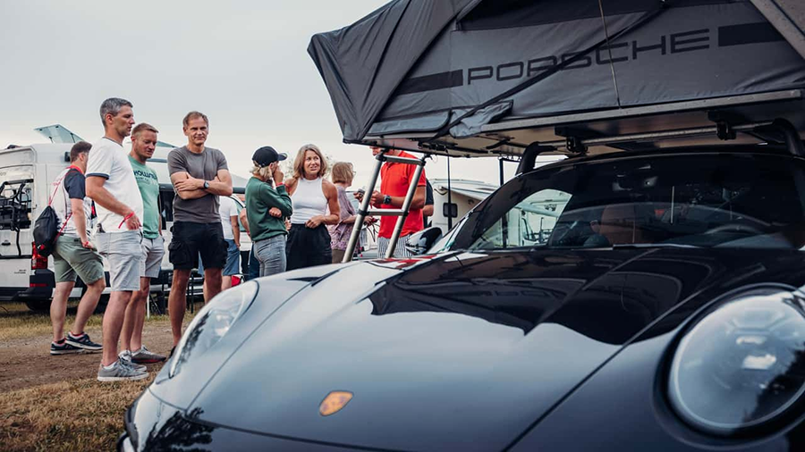Porsche CEO Camped In $7,000 Roof Tent On Top Of 911 Turbo S At Le Mans