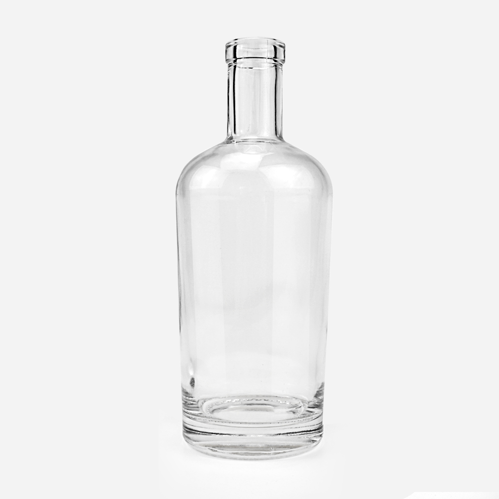 Factory Sell Whisky Vodka Bottle Vodka Bottle 750ml Round Liquor Fancy Vodka Glass Bottle