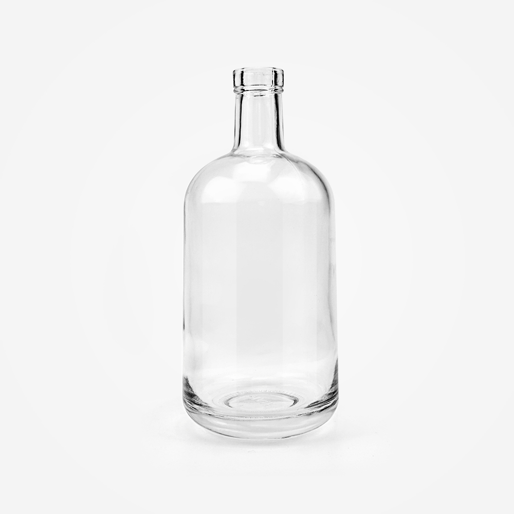 Customize 500ml 750ml Matte Black White Tequila Liquor Glass Bottle Wine Drink Gin Vodka with cork
