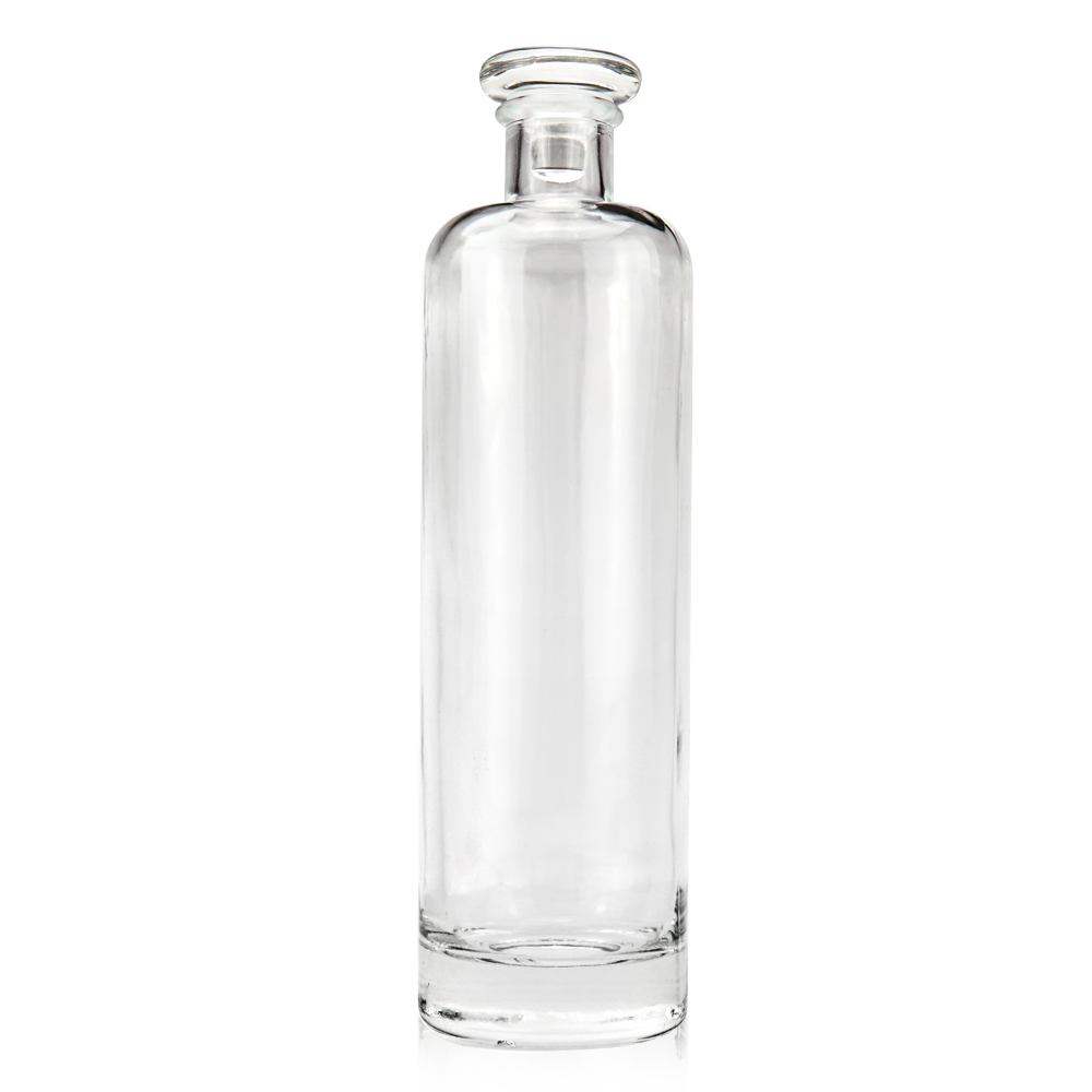 Custom 500ml 700ml matte black Wholesale empty matte white painted 750ml liquor glass bottle for whiskey