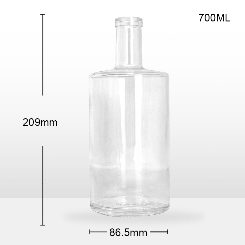 24OZ 700ml glass bottles spirit liquor bottle Tequila whiskey brandy vodka rum glass bottle