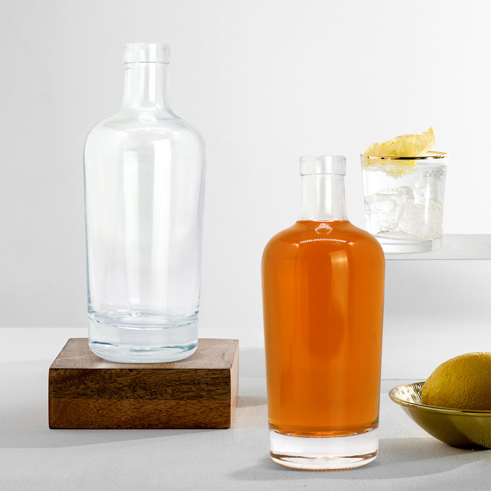 Factory Supply Hot Selling 110ml 200g Empty Vodka Bottle Glass Spirits Bottle with Custom Packaging Private Label