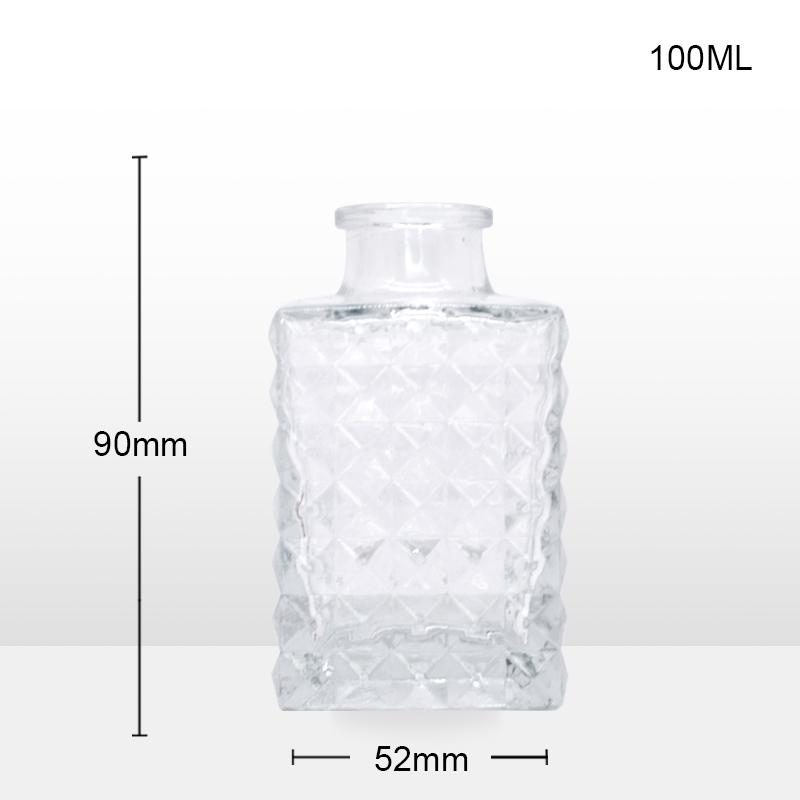 Hot Selling Luxury Empty Fragrance Diffuser Bottle 100ml Perfume Reed Diffuser Glass Bottle