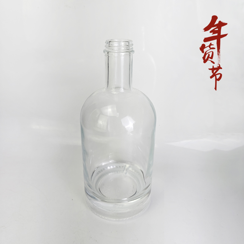 Custom Logo Glass Whisky Liquor Bottle Luxury 750ml Liquor And Alcoholic Beverage Bottle