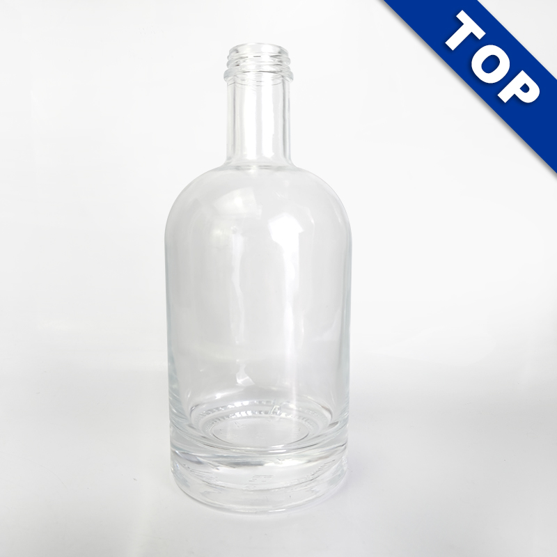 Luxury Black Customized 250ml 375ml 500ml Decorative Fancy Personalized Flat Frosted Glass Bottle Tequila