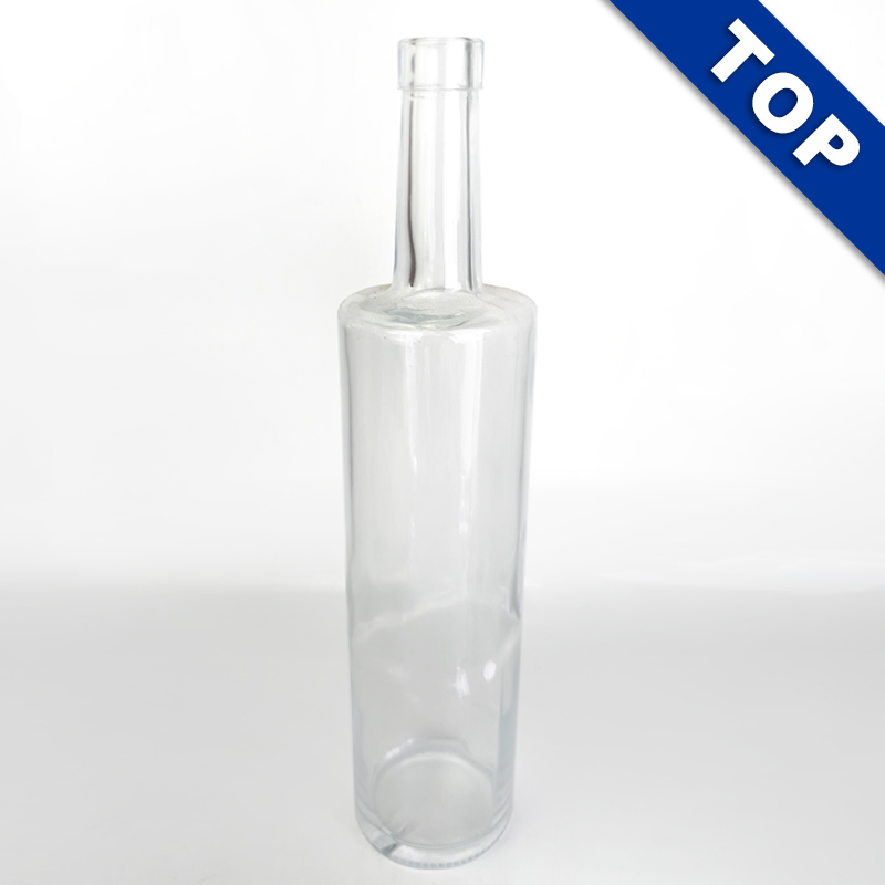 Glass Bottle Vendor Flint Flat Shoulder 750ml Liquor Spirits Glass Bottle for Vodka Gin Whiskey