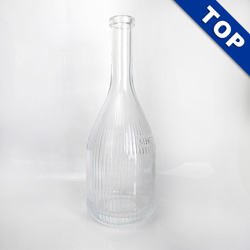 hot sale empty clear sparkling wine glass bottles 700ml burgundy bottle wholesale