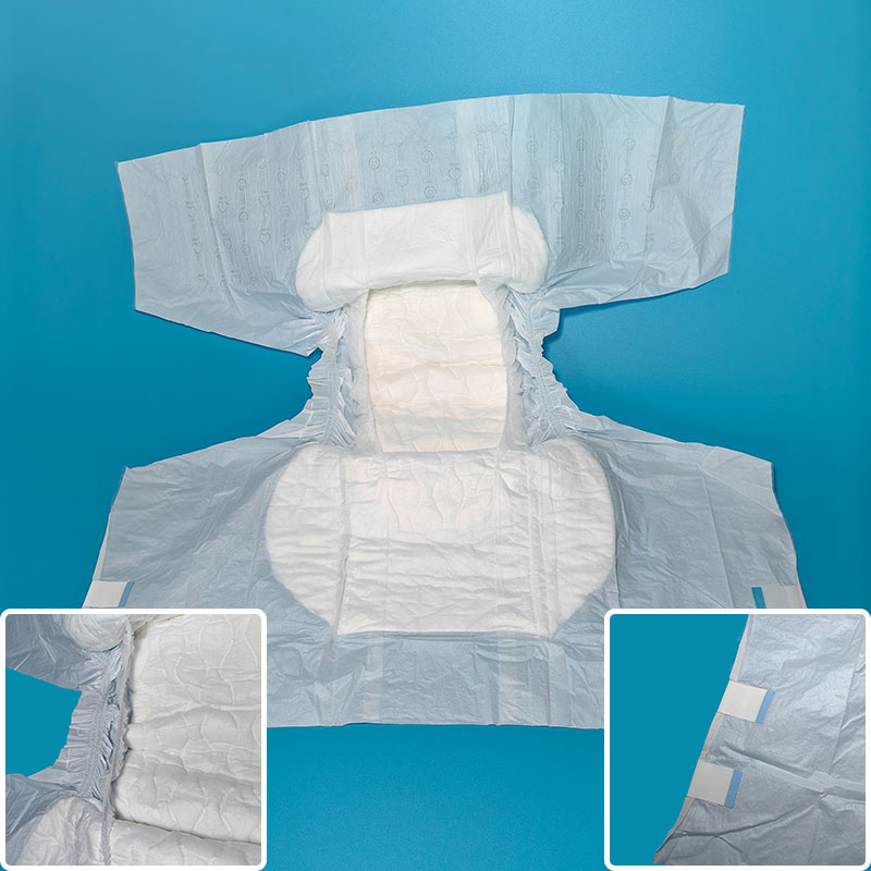 CCADP Basic Disposable Adult Diapers PE Back Sheet Wetness Indicator