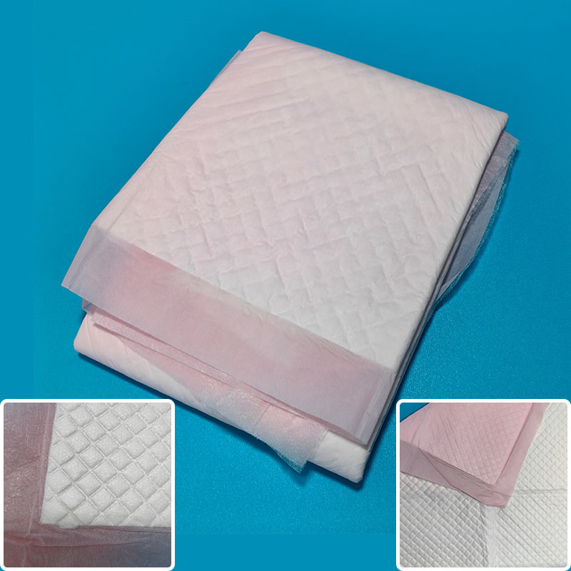CCNPR Disposable Bed Pads with Hot-air Surface PE Bottom Film