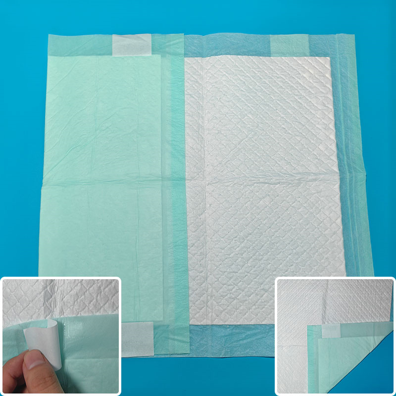 CCUPP1 Four Corner Positioning Training Pads with Spunbond Top Layer PE Back Sheet Pet Pad