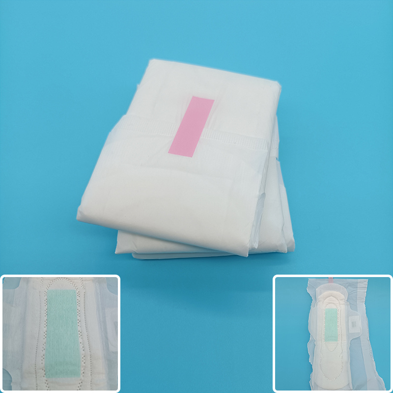 CCSNMU1 Functional Chip Sanitary Napkins Pad PE Backfilm Hot Air Nonwoven Top Sheet