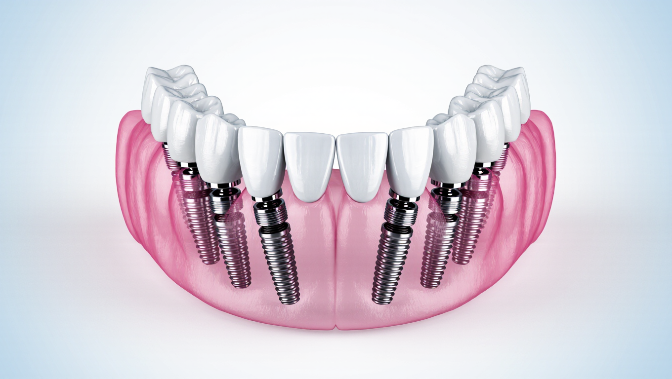 All-On-6 Dental Implants For Replacing Missing Teeth