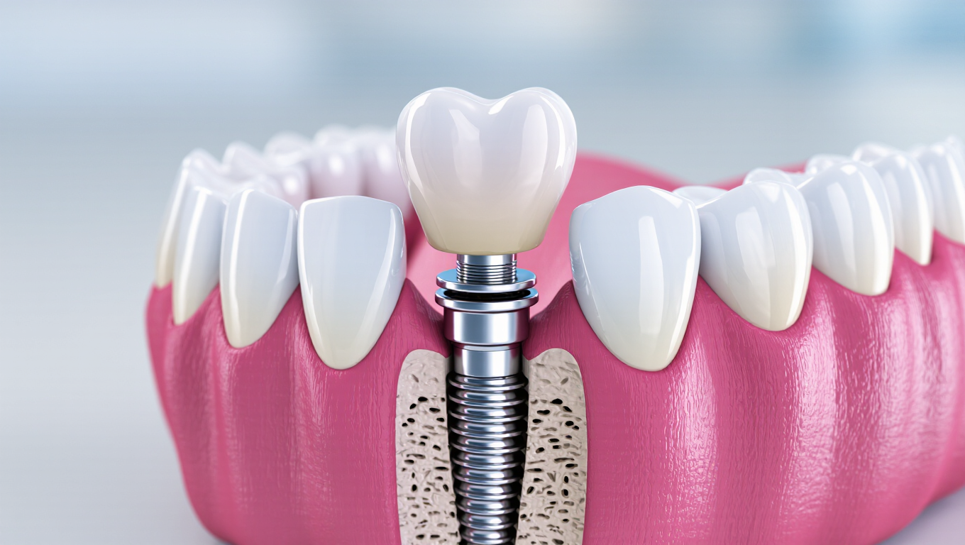 Ceramic Dental Implant For Restoring Chewing Function