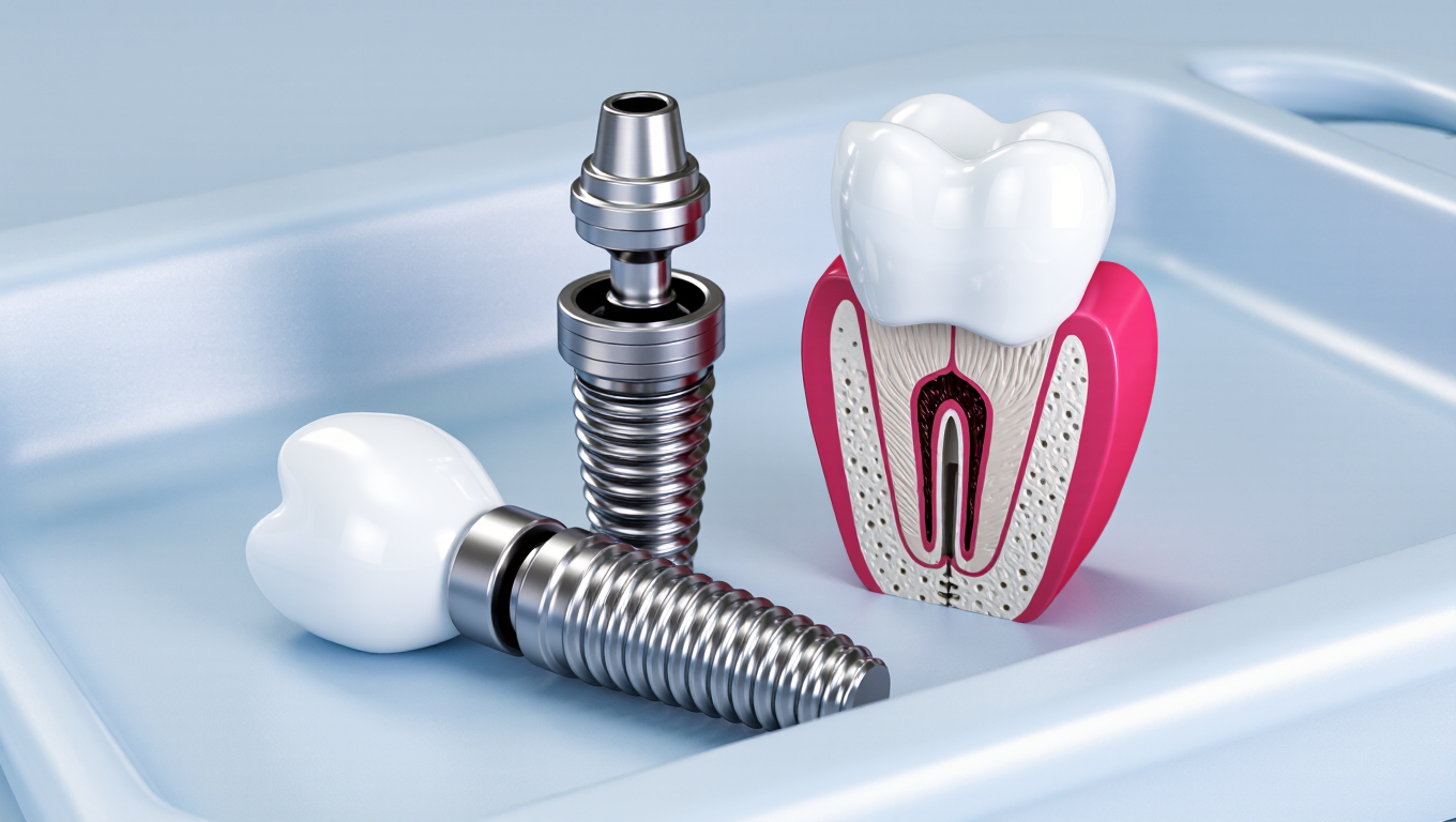 Two Piece Dental Implant For Restoring Chewing Function