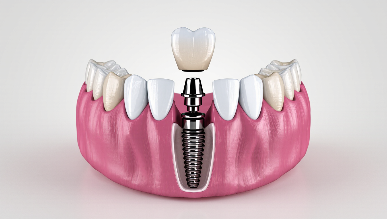 Endosteal Implant For Improving Dental Aesthetics