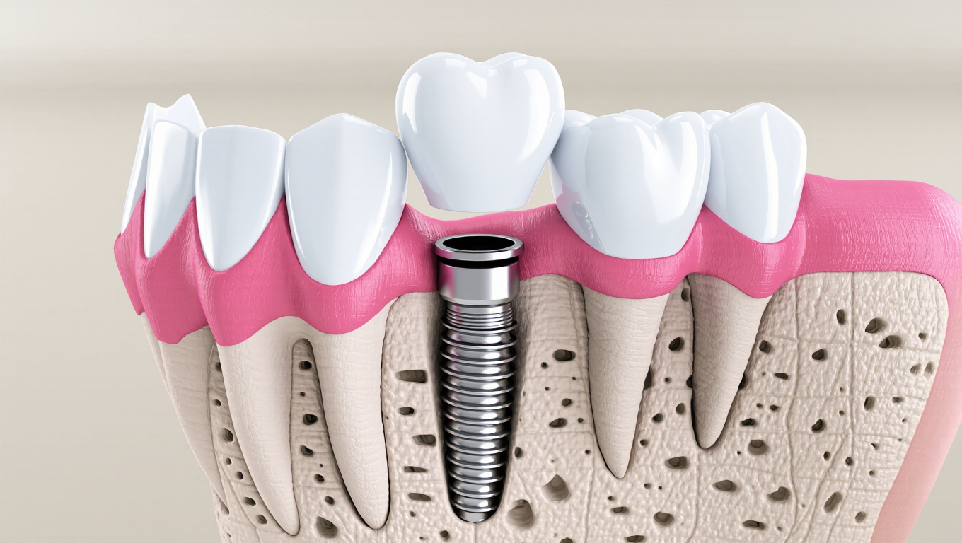 Zirconia Dental Implant For Preserving Jaw Bone Volume