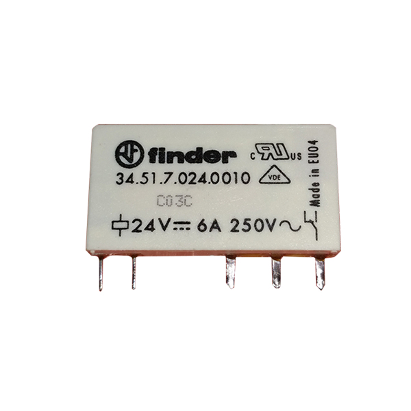Тонкое электромеханическое реле Finder 34.51.7.024.0010 24V DC, 6A