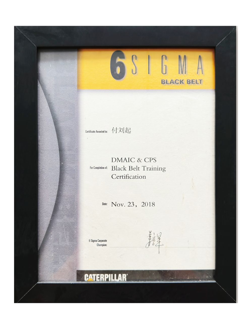 CAT 6-Sigma Certificateswr3