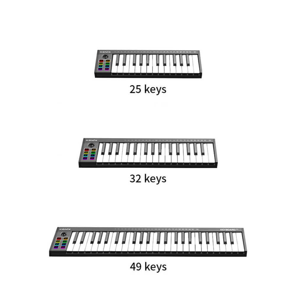 Портативный Midi контроллер клавиатуры MD05-25/32/49 клавиш мини-профессиональное цифровое электронное пианино