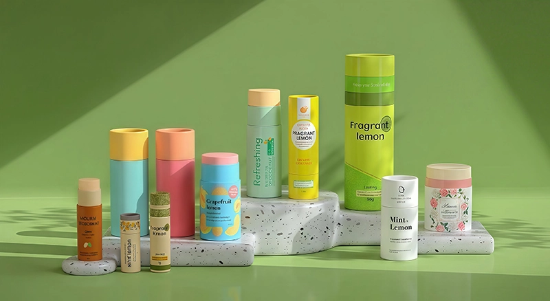 eco-friendly deodorant paper tube packaging