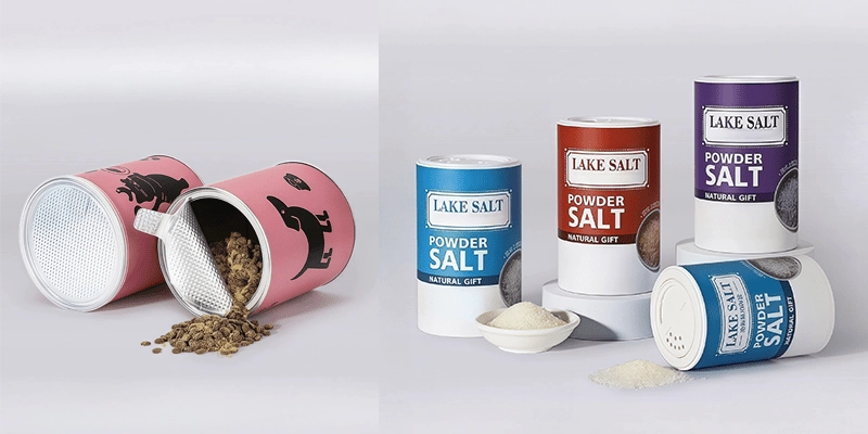 Poklopac koji se lako kida i papirna tuba za slanu hranu