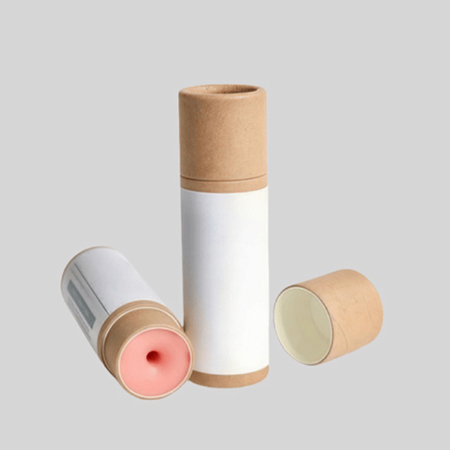 tubo de papel desodorante natural