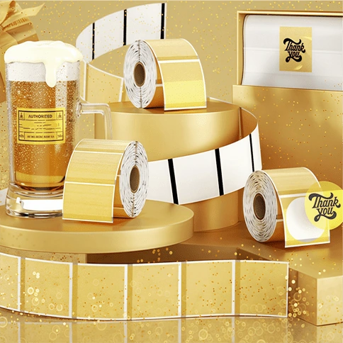 맞춤형 무광 실버 접착 라벨 고급 포장