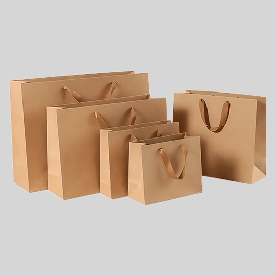 custom paper bag kraft brown
