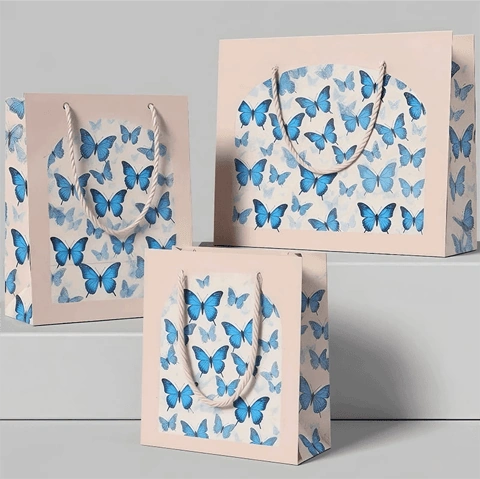 Túi quà tặng thiết kế thời trang có thể tái sử dụng, bao bì quà tặng thân thiện với môi trường, phong cách và bền vững.