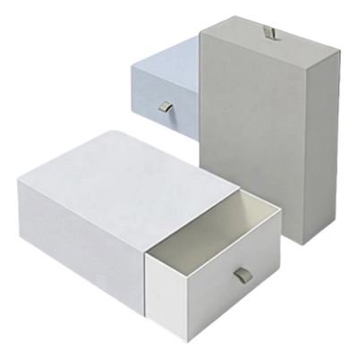 Campione di scatula di carta cù un design di imballaggio ecologicu, chì presenta una suluzione sustenibile è pratica per diversi prudutti.