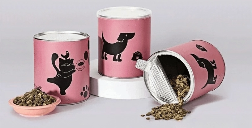 Custom easy-tear lid food paper tube packaging for secure and convenient product storage.