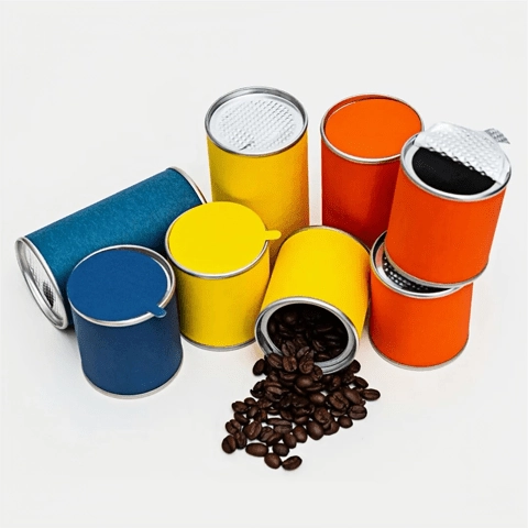 Easy-Tear Lid Food Paper Tube Packaging | Convenient & Eco-Friendly