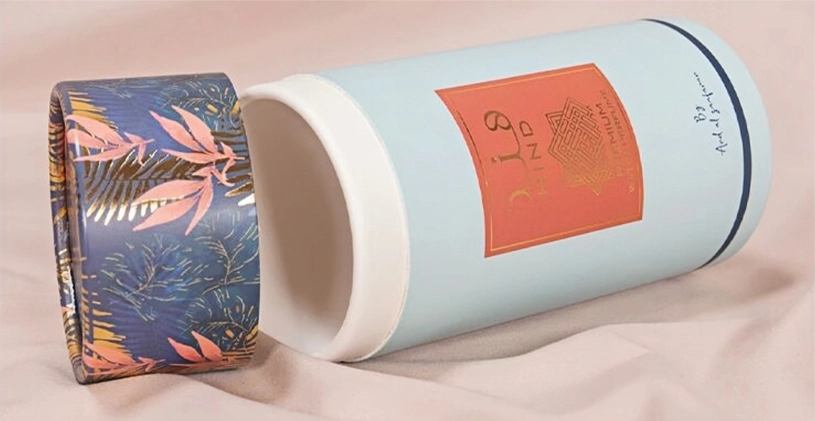 Close-up of paper tube construction and details.