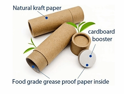 Lûleyên kaxizî yên hunerî yên deodorantên ekolojîk û xwezayî.