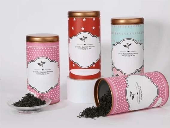 Премиальная упаковка чая в бумажных тубах, экологически чистые материалы, повышающие имидж бренда чая премиум-класса.