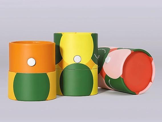 Recyclable child lock paper tube packaging for secure product storage.