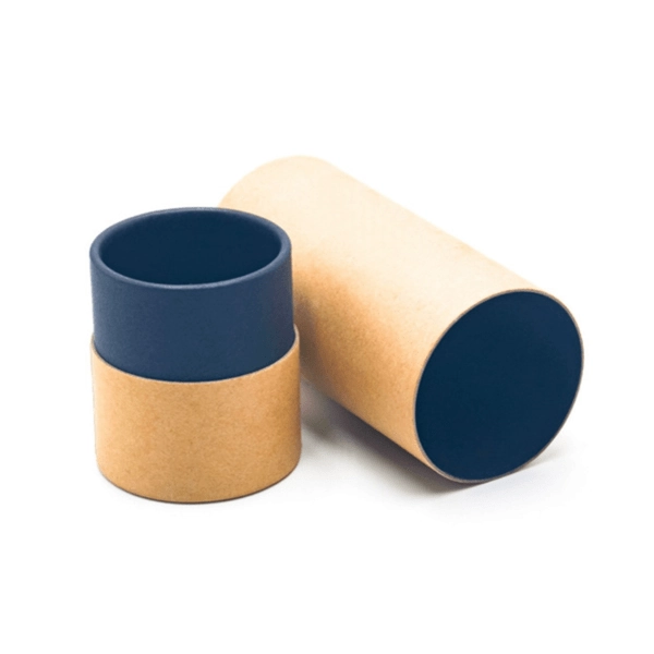 Biodegradable food-grade cylinder packaging, eco-friendly and sustainable for various products.