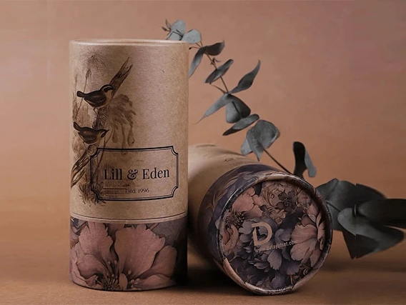 Pakêta silindirî ya biyodegradable a pola xwarinê ji kaxizê kraftê yê hawirdorparêz hatiye çêkirin ji bo hilanîna xwarinê ya ewle.