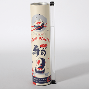 Confezione personalizzata per Sushi Push Pop Tube per rendere il sushi portatile e divertente