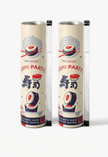 Суши өчен махсус ясалган поп-цилиндрлы трубкалар өчен төргәк.