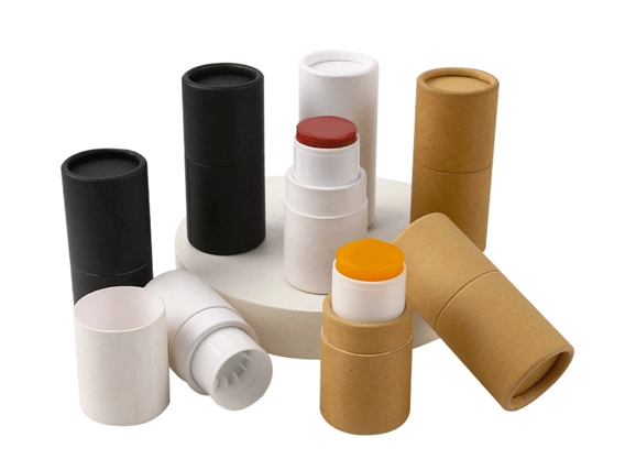 Mukautettava kierrettävä paperituubi deodorantille.