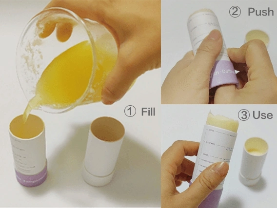 Cum se folosesc deodorantele naturale push-up.